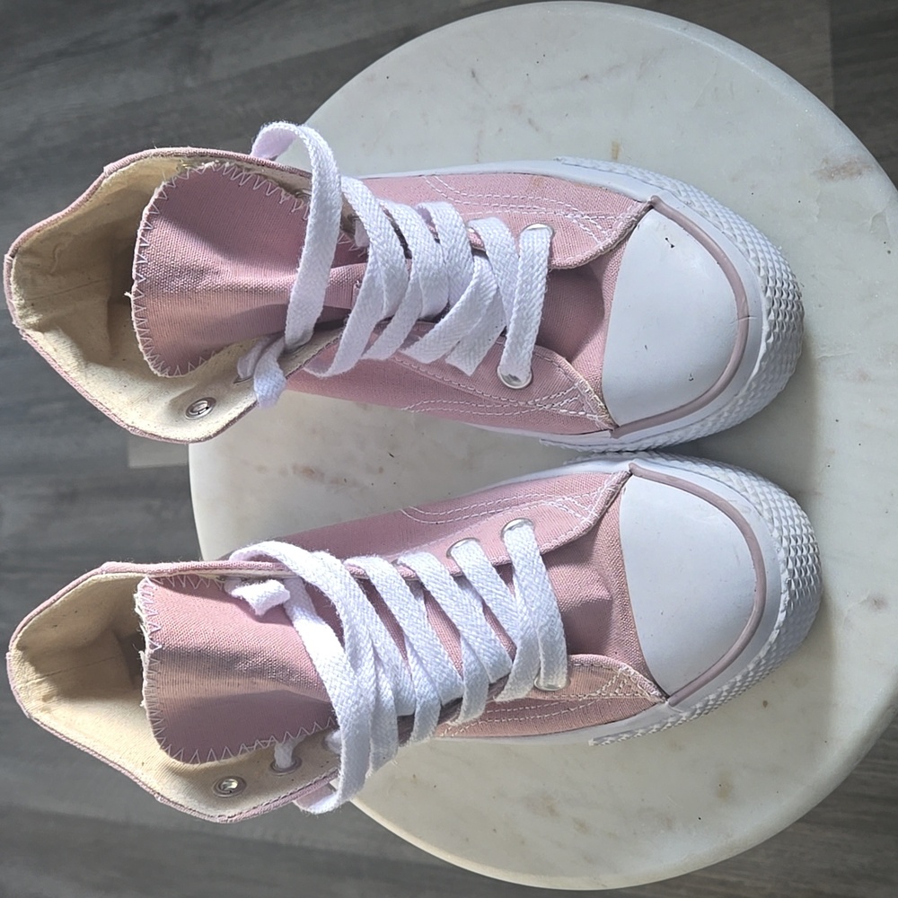 Pink High-Top Canvas Sneakers - Women's Casual Shoes